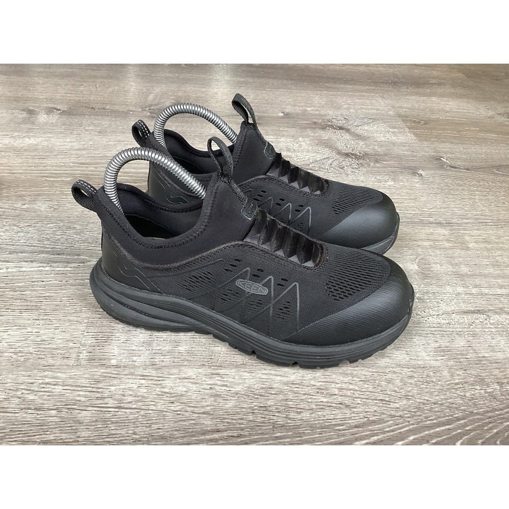 KEEN Utility Womens 6M Vista Energy Shift Composite Toe Slip on Black Work Shoes